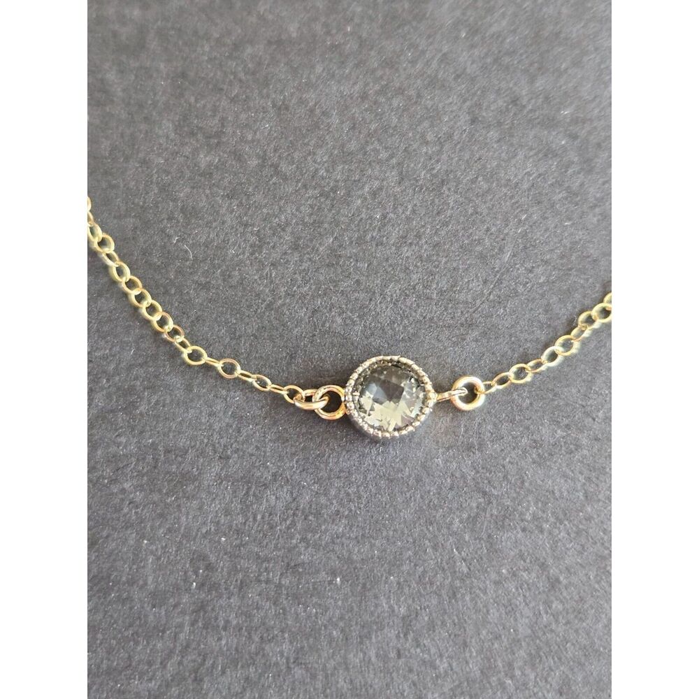 14K GF rhinestone choker necklace 16"